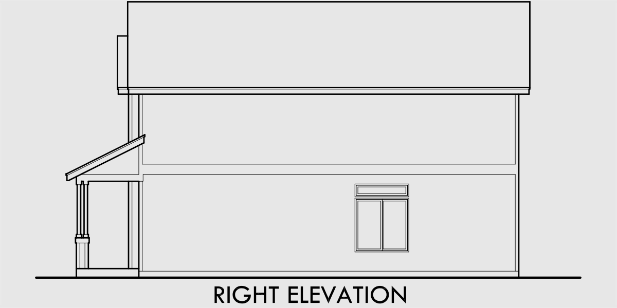 Additional Info for Narrow lot house plans, small lot house plans, 22 ft wide house plans, 3 bedroom house plans, 9994