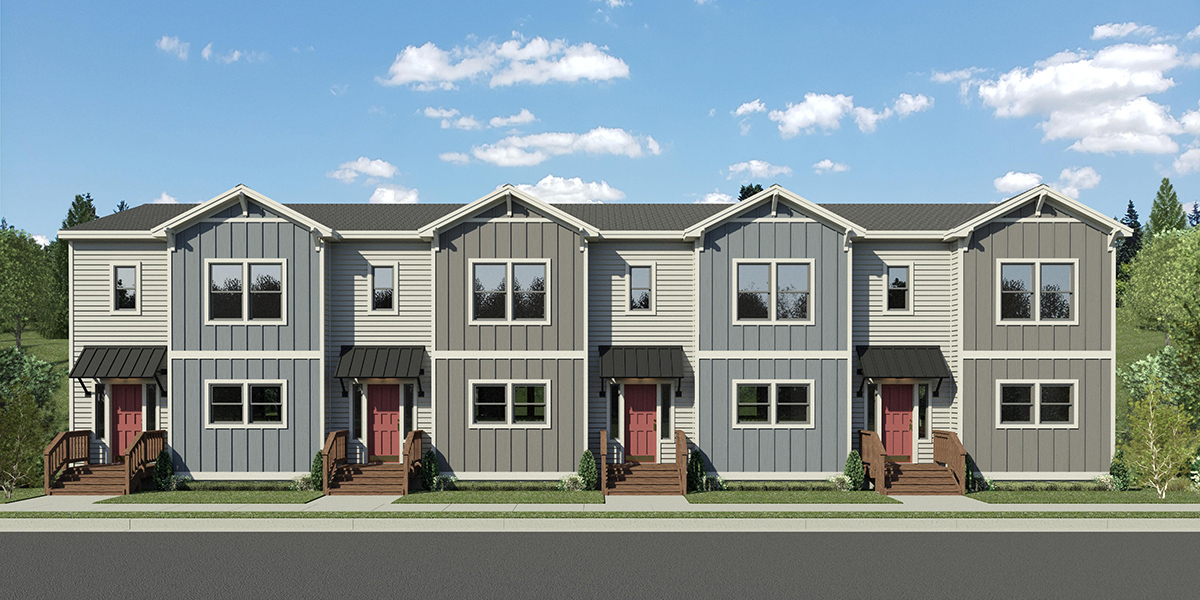 F-692 Town house plan, triple master, amazing decks with views F-692